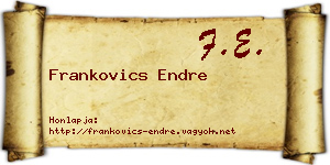 Frankovics Endre névjegykártya